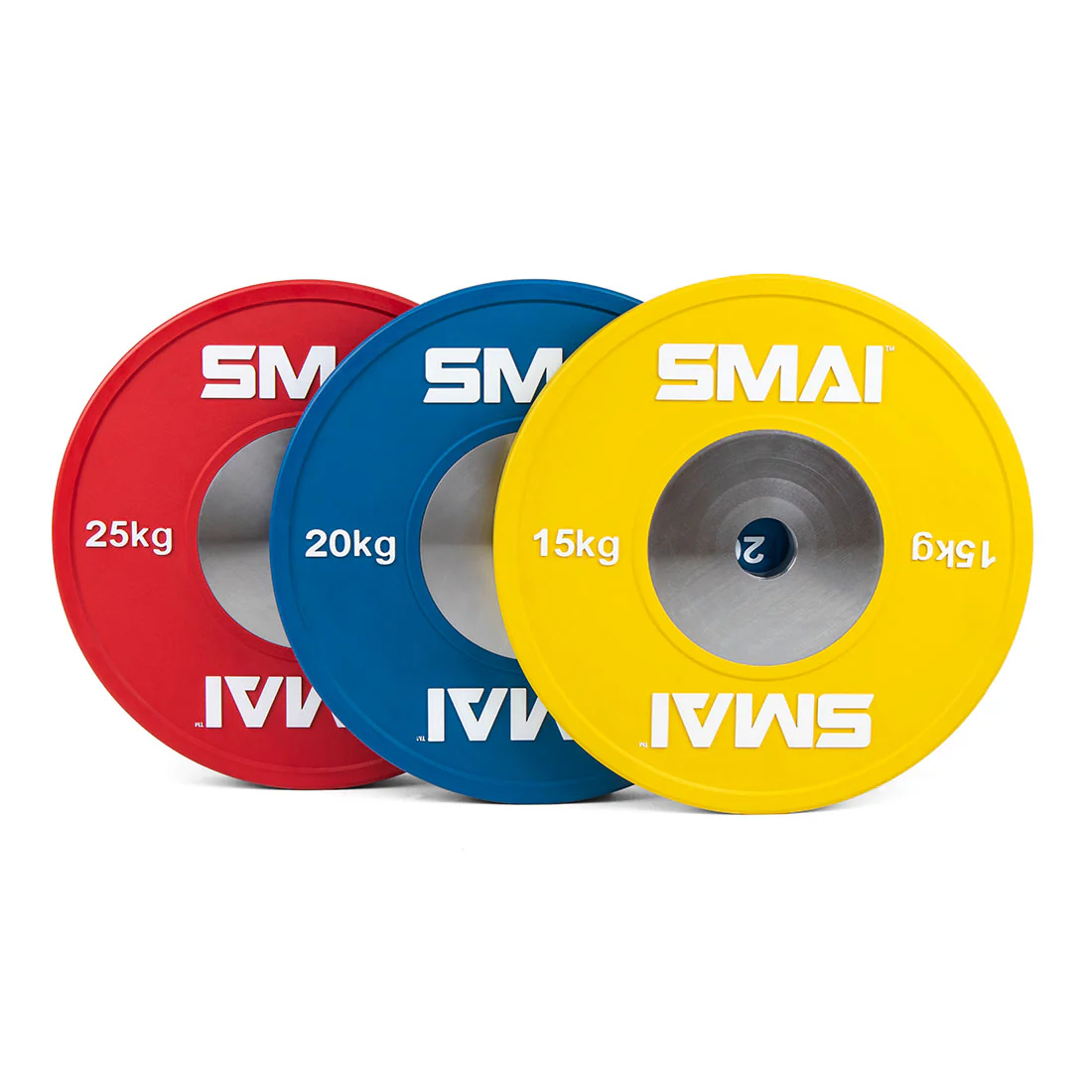 Competition Bumper Plate Set with Barbell - 120kg - Image 3
