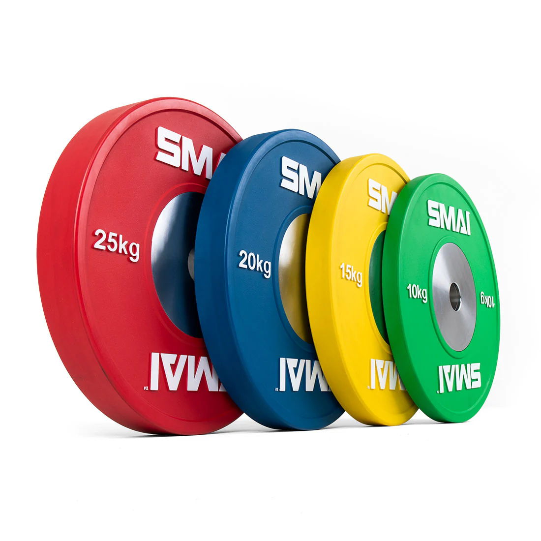 Competition Bumper Plate Set with Barbell - 140kg - Image 4