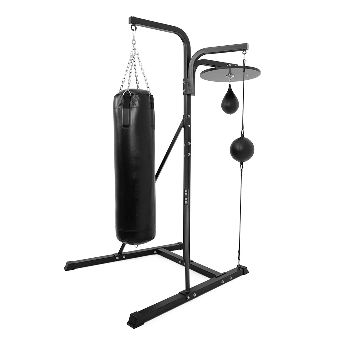 3 in 1 Boxing Bag Stand Bundle with Punch Bag + Speed Ball + Floor to Ceiling Ball