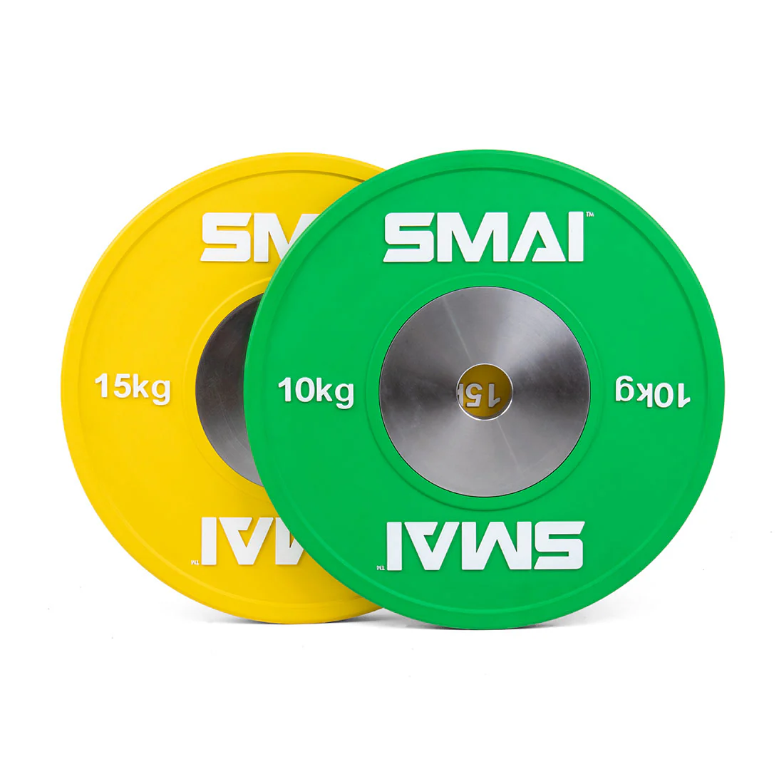 Competition Bumper Plate Set with Barbell - 50kg - Image 3