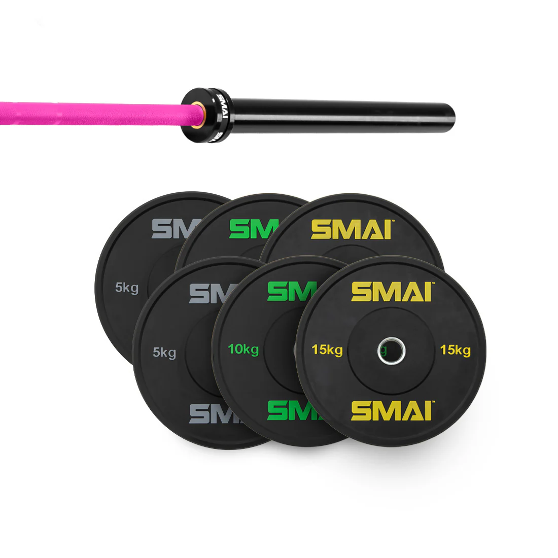 80kg HD Bumper Plate Set inc 20kg Barbell - Image 10