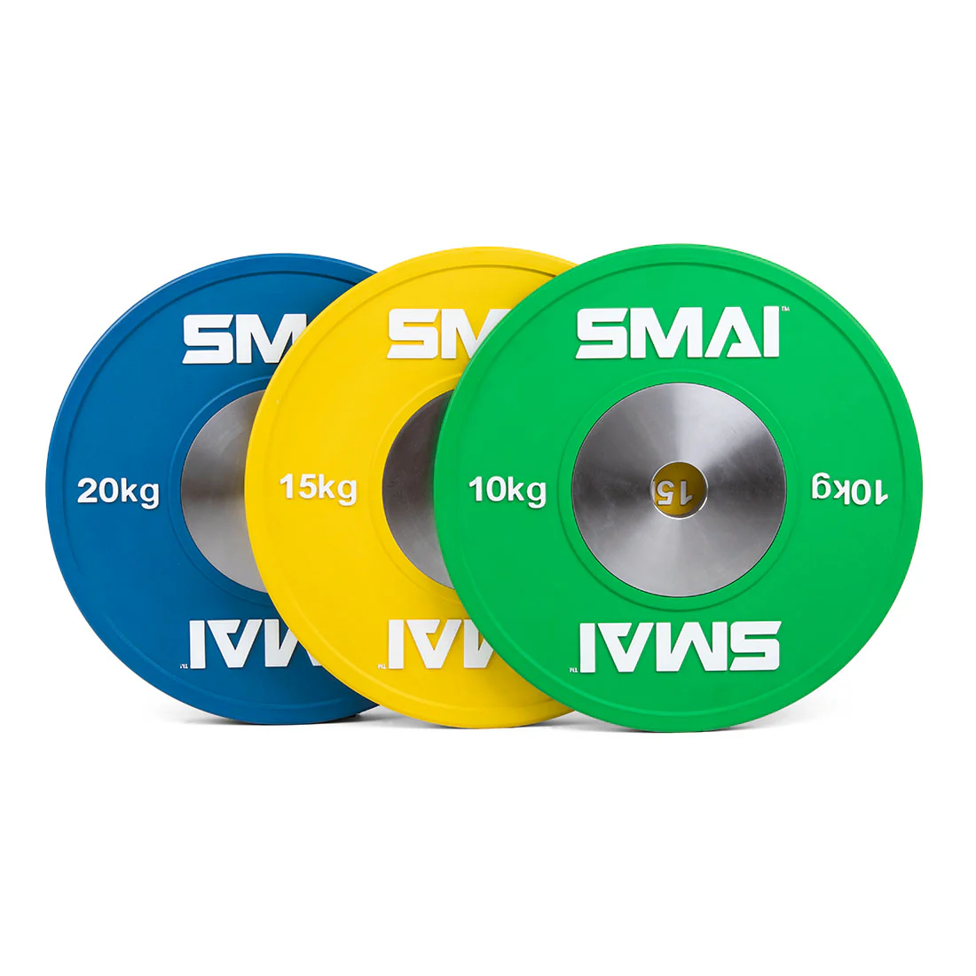 Competition Bumper Plate Set with Barbell - 90kg - Image 3