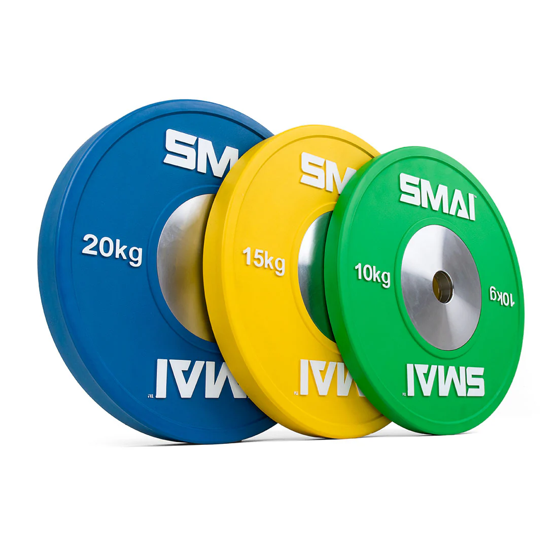 Competition Bumper Plate Set with Barbell - 90kg - Image 4