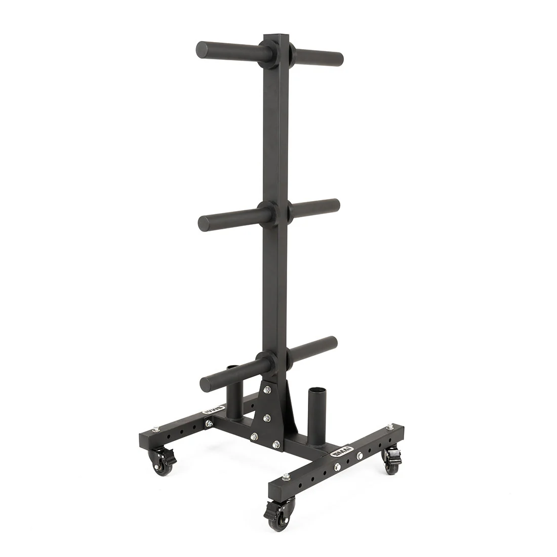 Bumper Plate & Barbell Storage Tree with Wheels