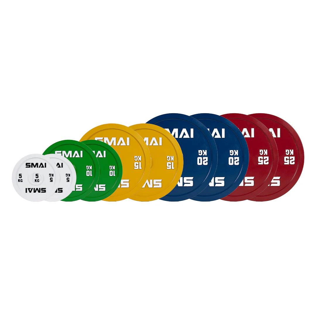 Calibrated Weight Plates Set with Barbell - 150kg (Pair) - Image 2