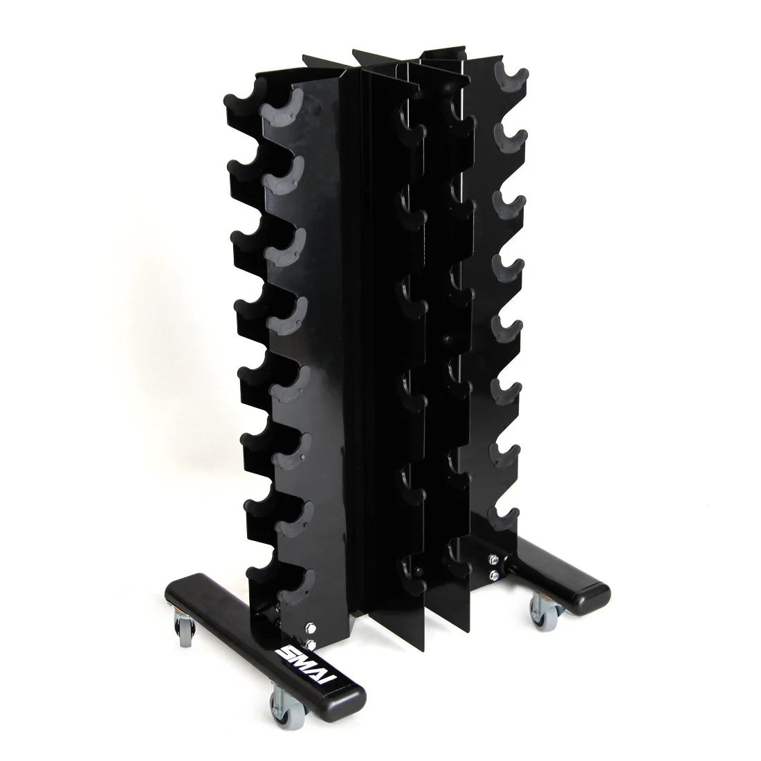 Apex Rubber Hex Dumbbell Set 1-10kg (Pair) with Vertical Storage Rack - Image 3