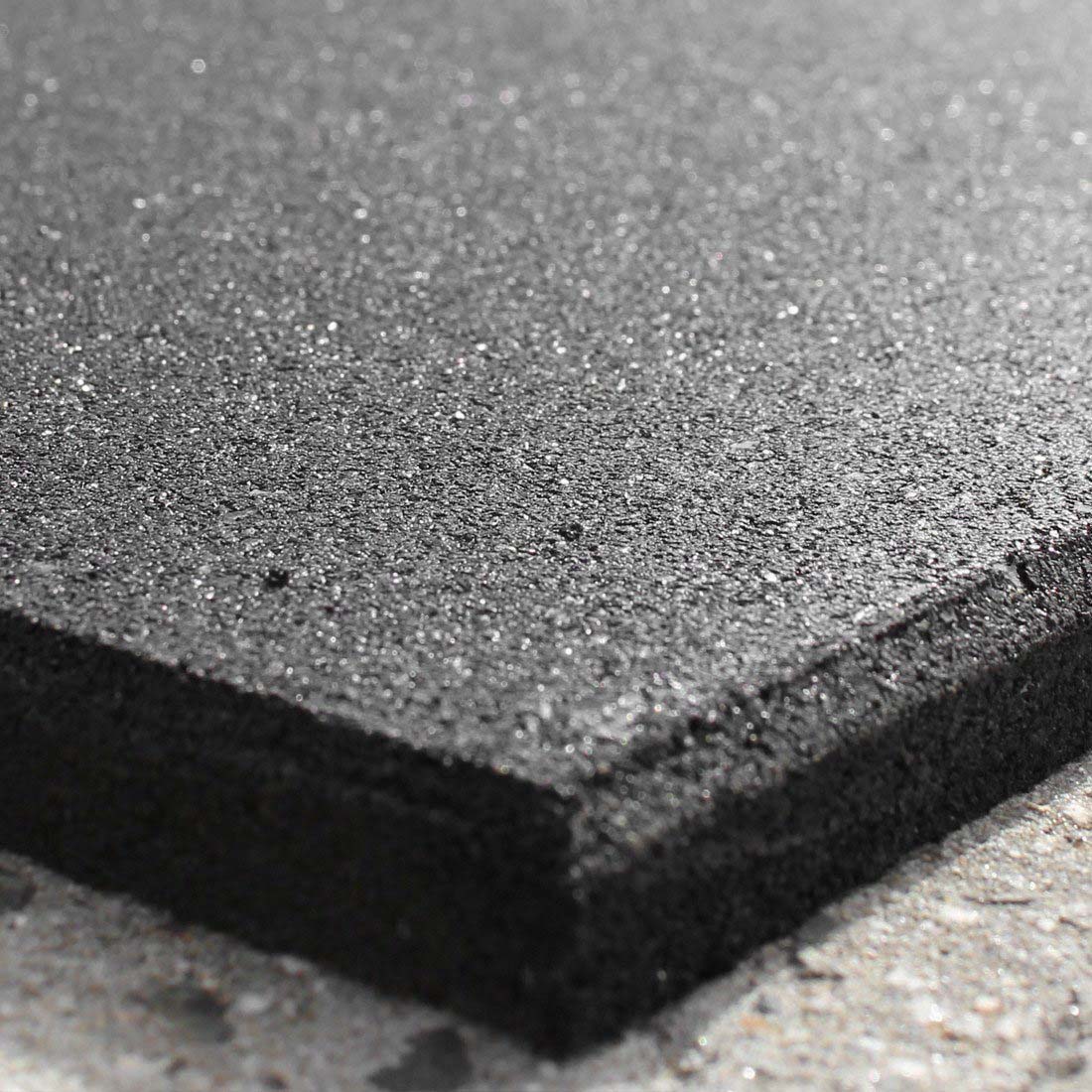 Rubber Gym Flooring Tile - 15mm - Black - Image 3