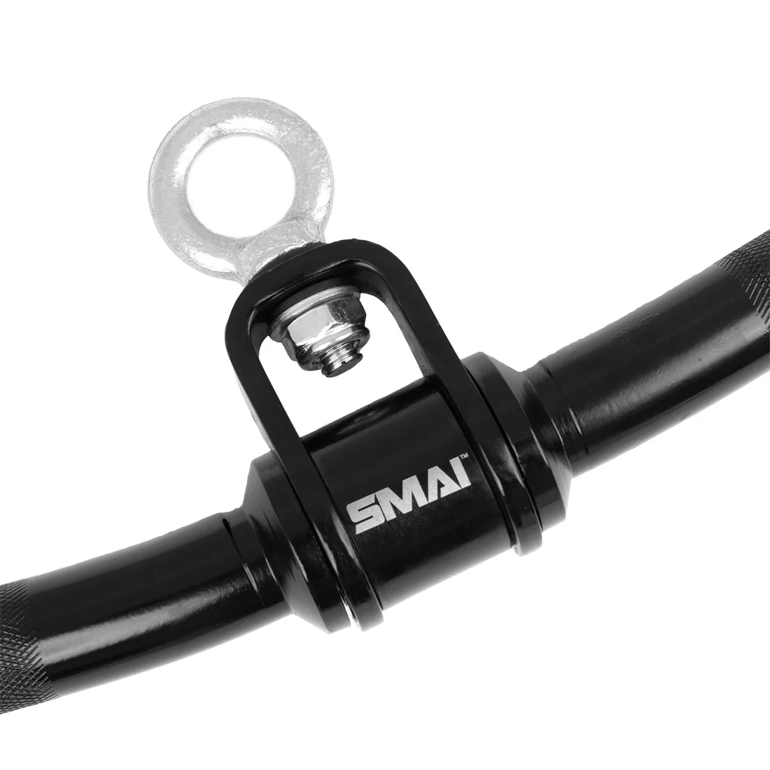 Curl Bar Revolving Attachment with Ball End Grip for Cable Machine - Image 3
