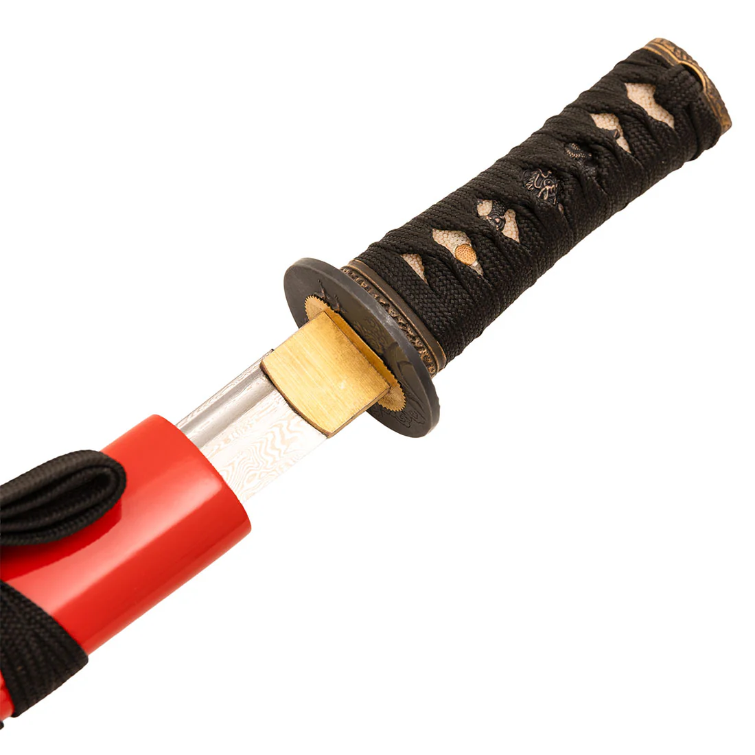 Damascus Red Tiger Tanto - Image 5