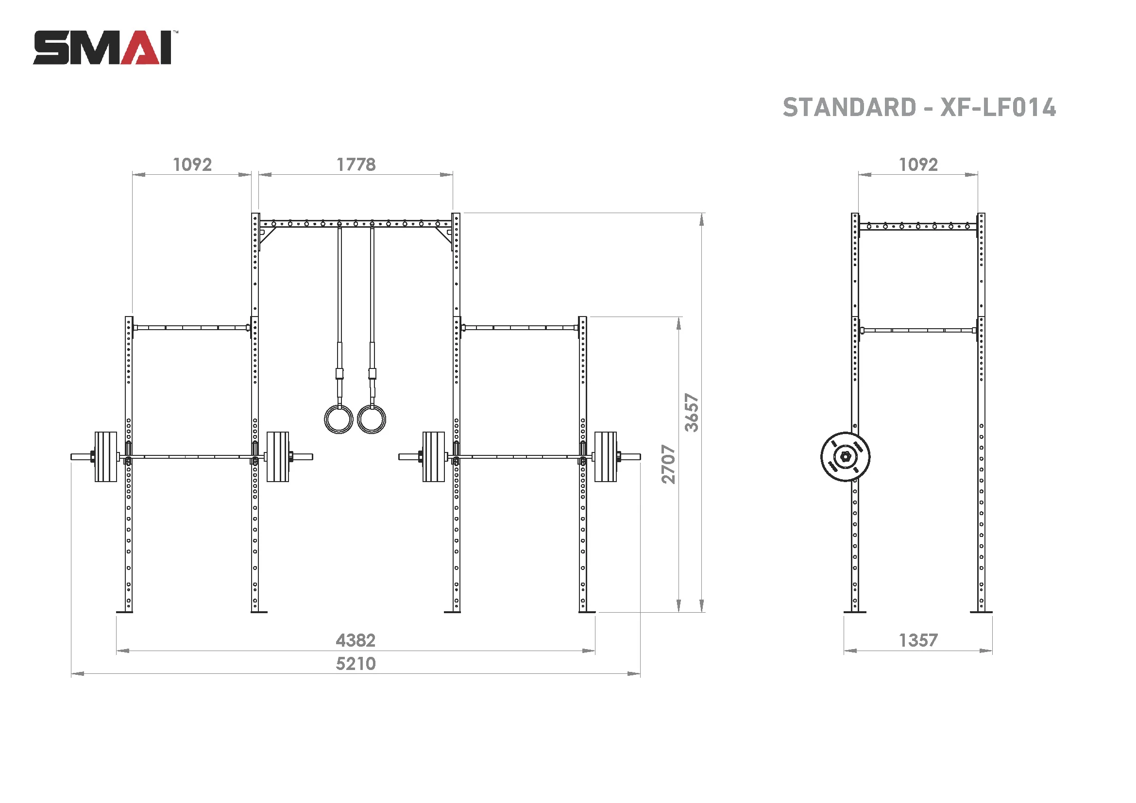 Rig - 4 Squat Cells with Utility Bridge - X-Frame - Image 5