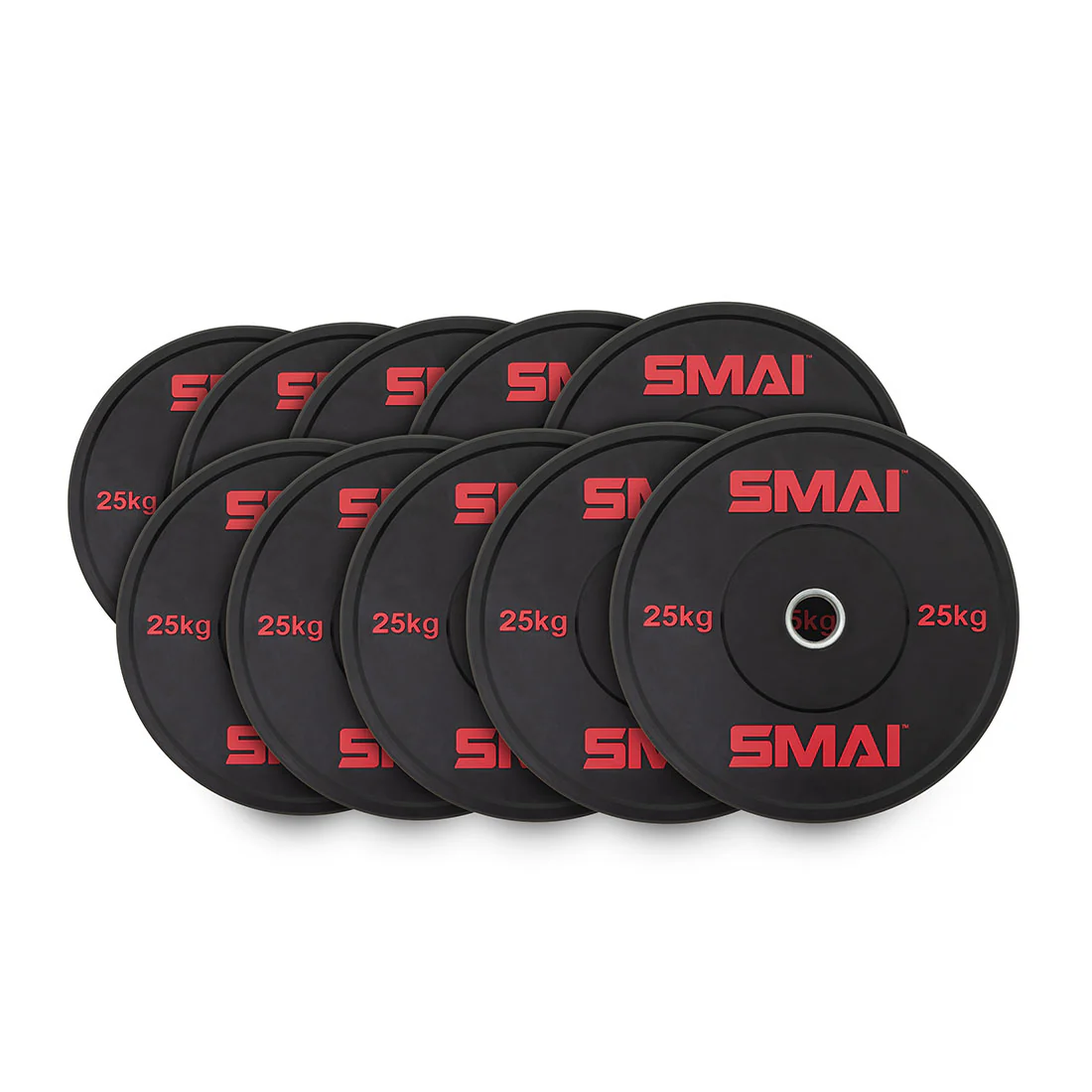 HD Bumper Plates Set - 5 pairs of 25kg (250kg)