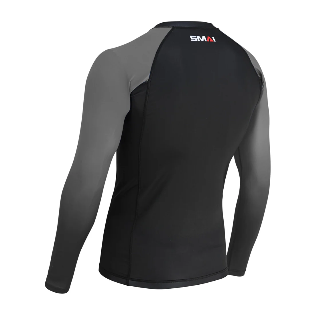 Long Sleeve BJJ Rash Guard - Grey - Image 4