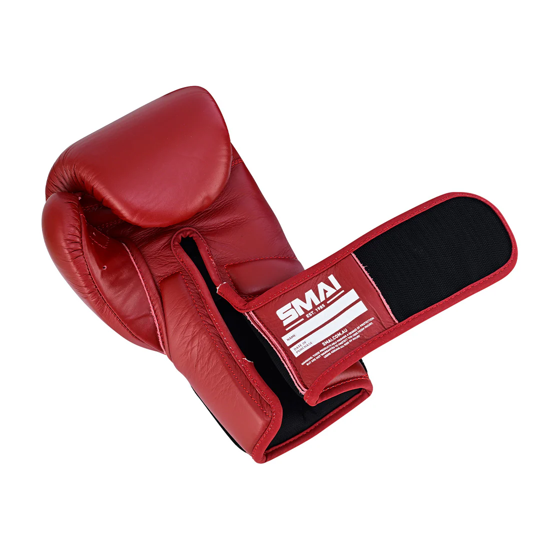 Memory Tec Leather Boxing Glove - Crimson Red - Image 8
