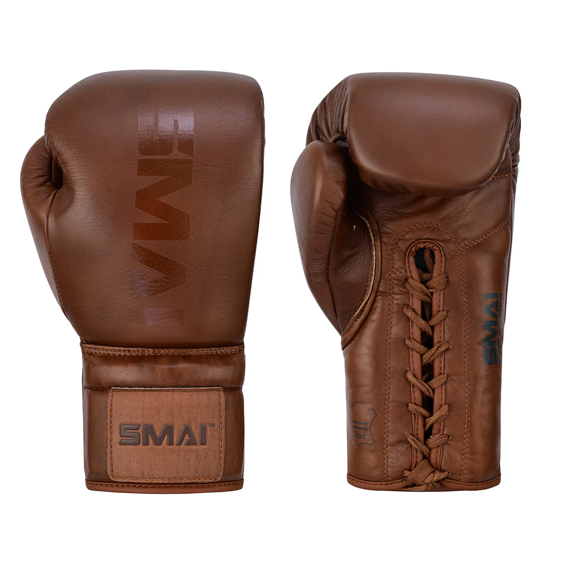 Pro Series Leather Lace-Up Boxing Glove - Antique Brown