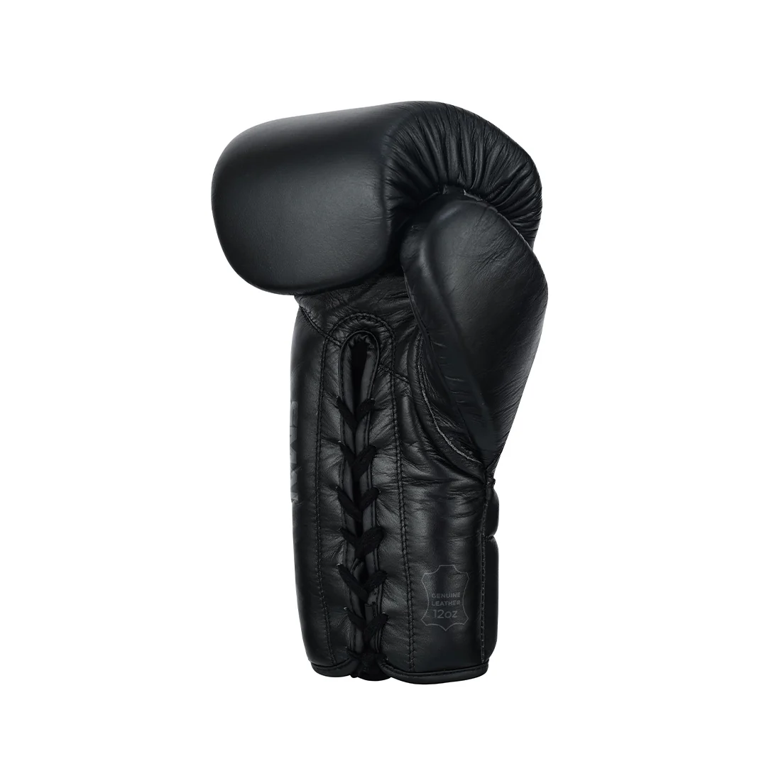 Pro Series Leather Lace-Up Boxing Glove - Black - Image 6