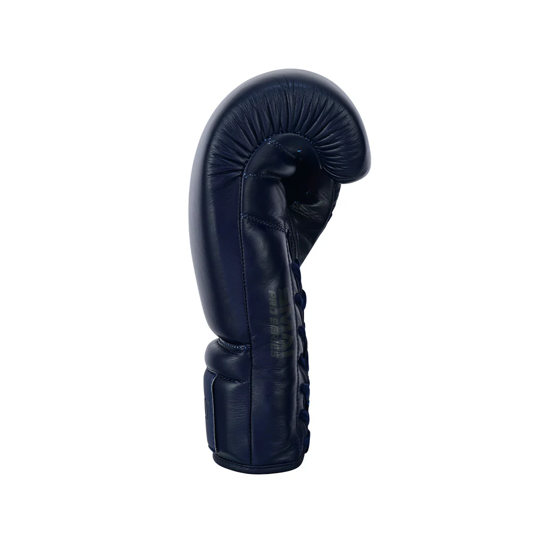 Pro Series Leather Lace-Up Boxing Glove - Navy Blue - Image 5