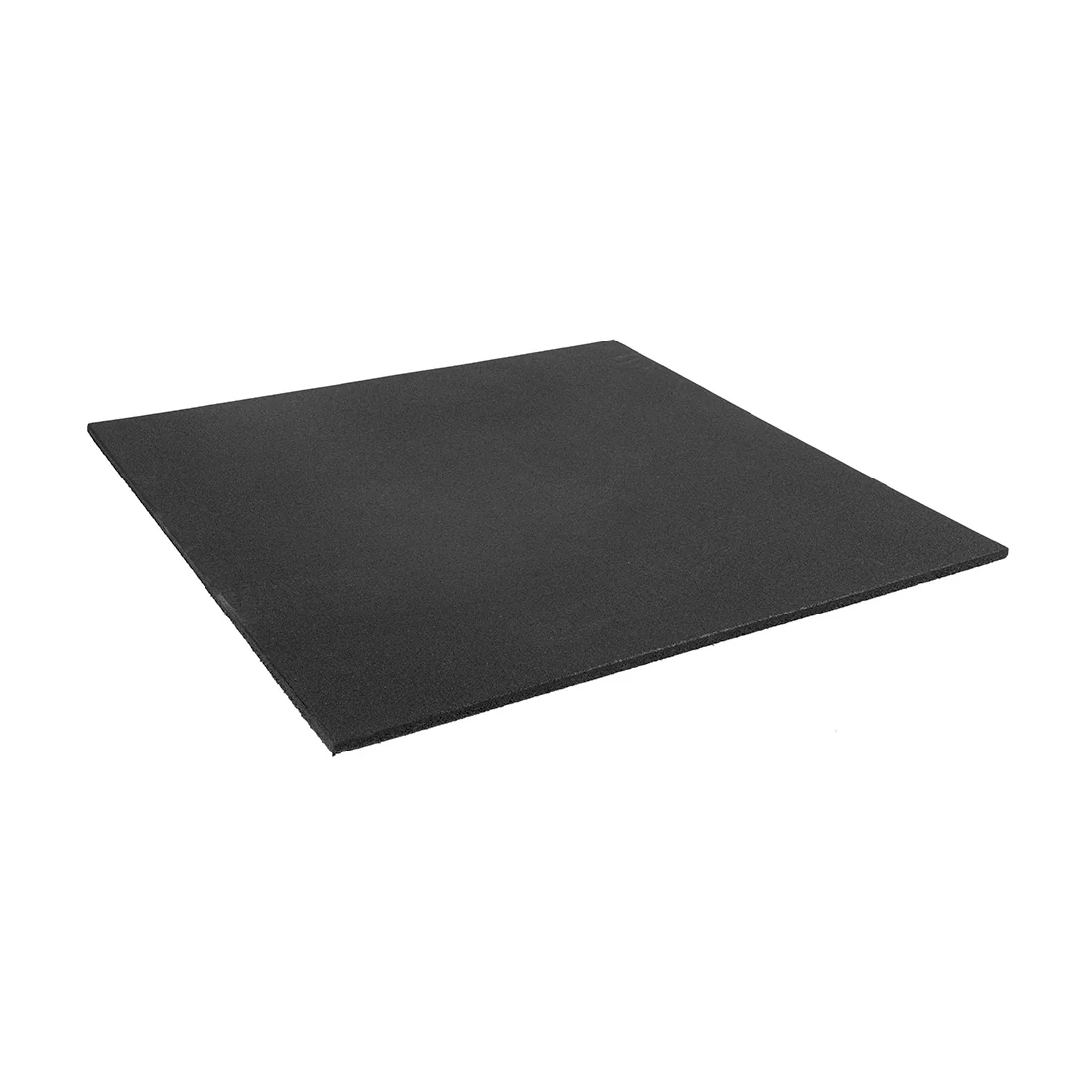 Rubber Gym Flooring Tile - Course Granule - 15mm - Black