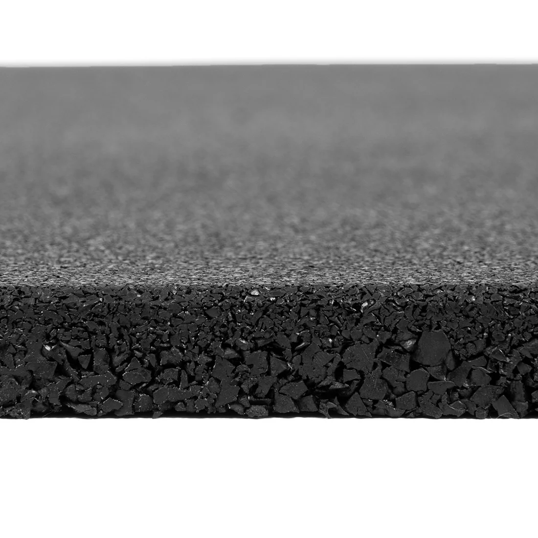 Rubber Gym Flooring Tile - Course Granule - 15mm - Black - Image 2
