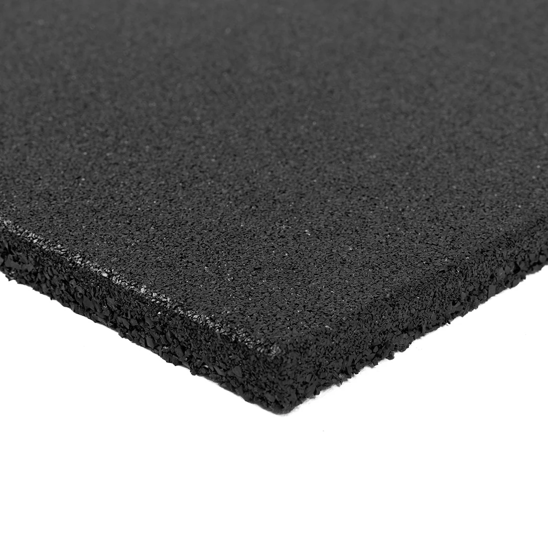 Rubber Gym Flooring Tile - Course Granule - 15mm - Black - Image 3