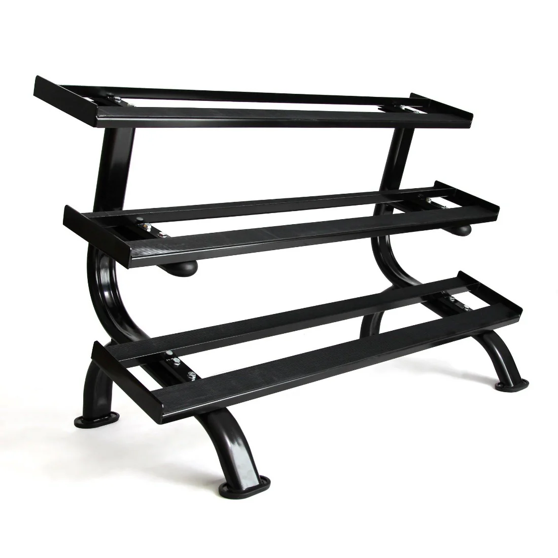 Rubber Hex Dumbbell Set 1-25kg (Pair) with Storage Rack - Image 2