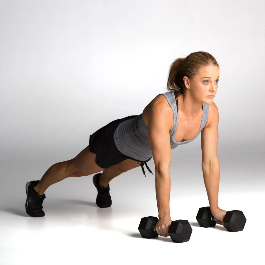 Rubber Hex Dumbbells Classic - Set 32.5kg-40kg Pairs - Image 11