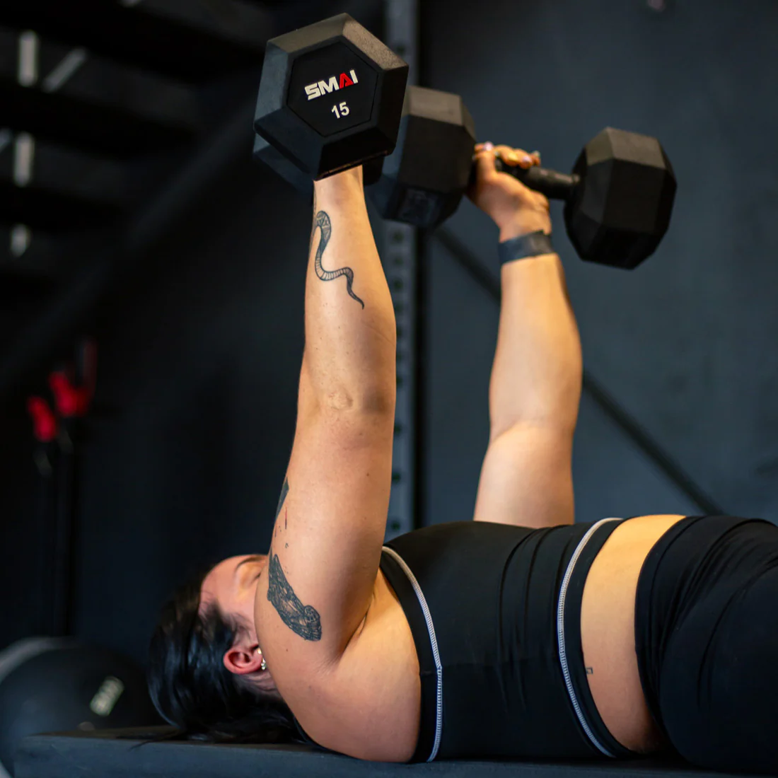 Rubber Hex Dumbbells - (Pair) Apex - Image 5