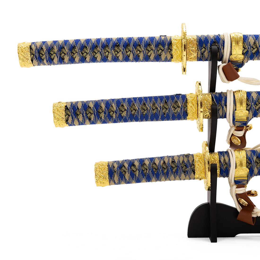 Blue Samurai 3 Piece Sword & Stand - Display - Image 2
