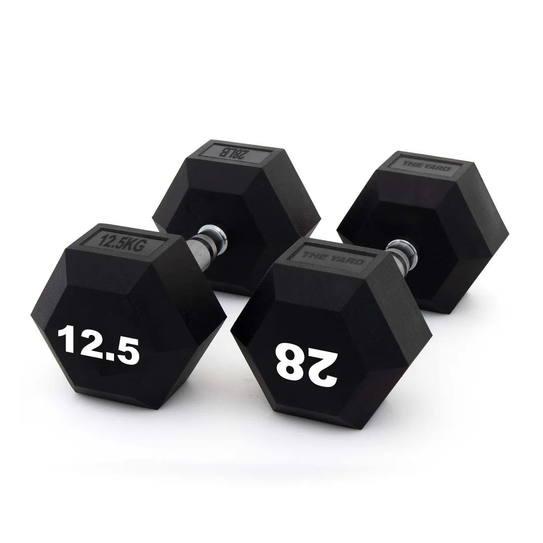 The Yard - Rubber Hex Dumbbell 12.5kg (Pair)