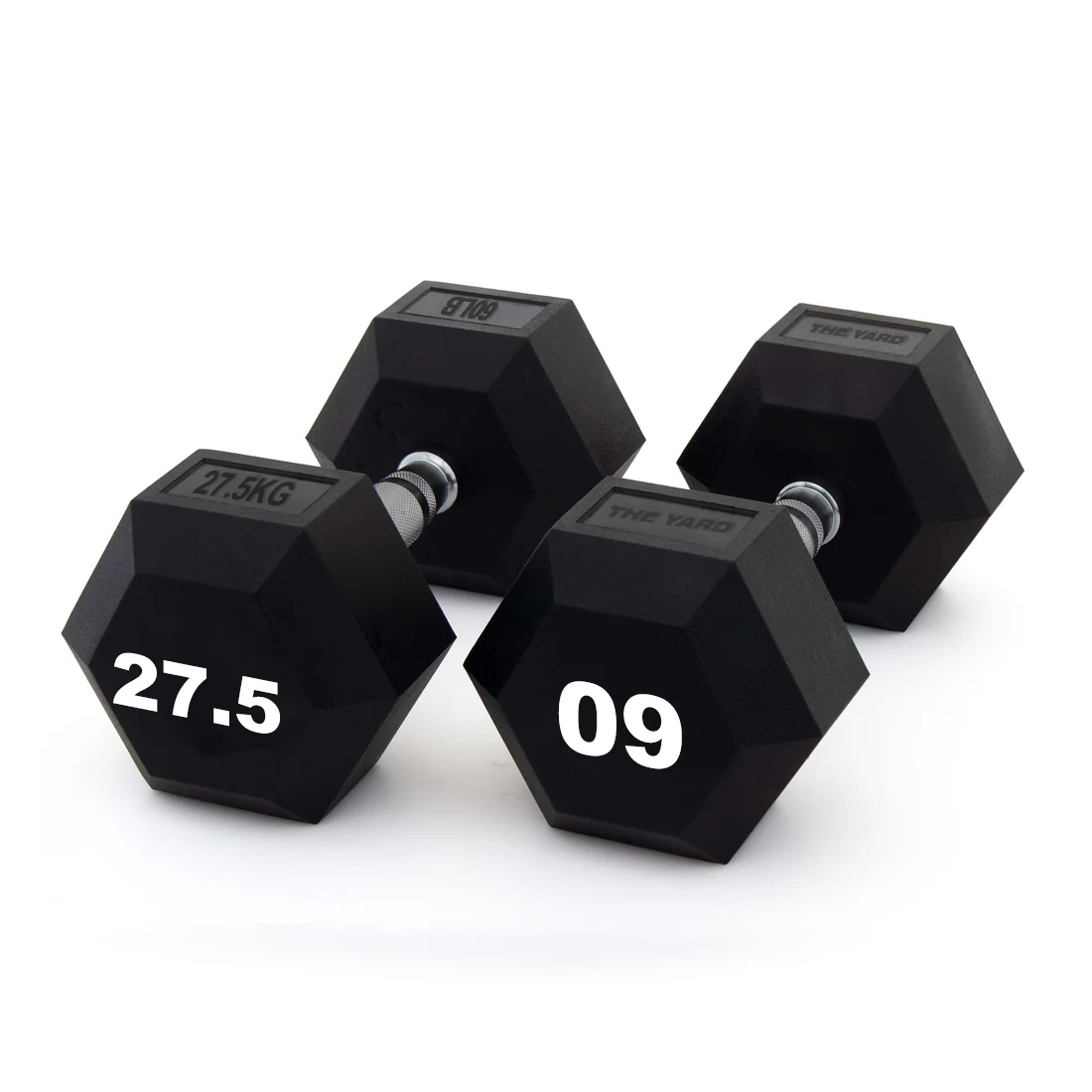 The Yard - Rubber Hex Dumbbell 27.5kg (Pair)