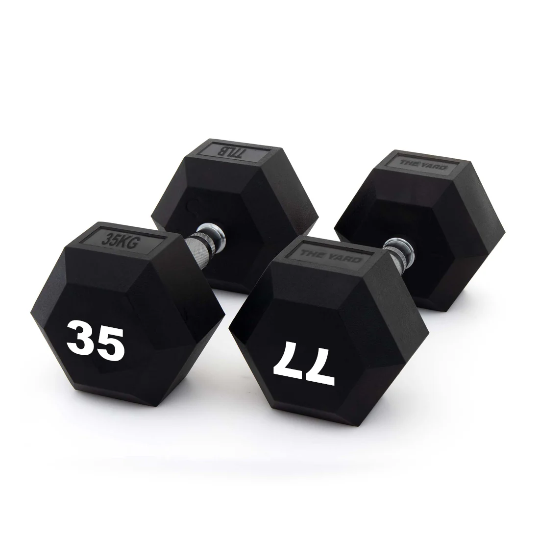 The Yard - Rubber Hex Dumbbell 35kg (Pair)