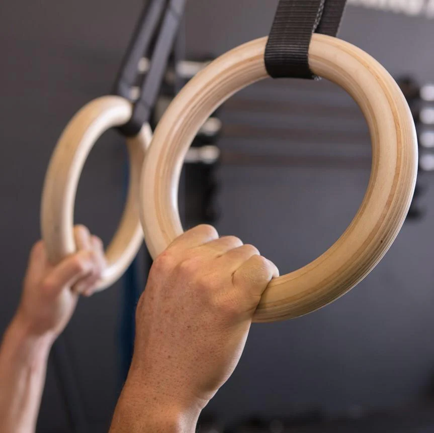 Wooden Gym Rings - Easy Straps - Image 6