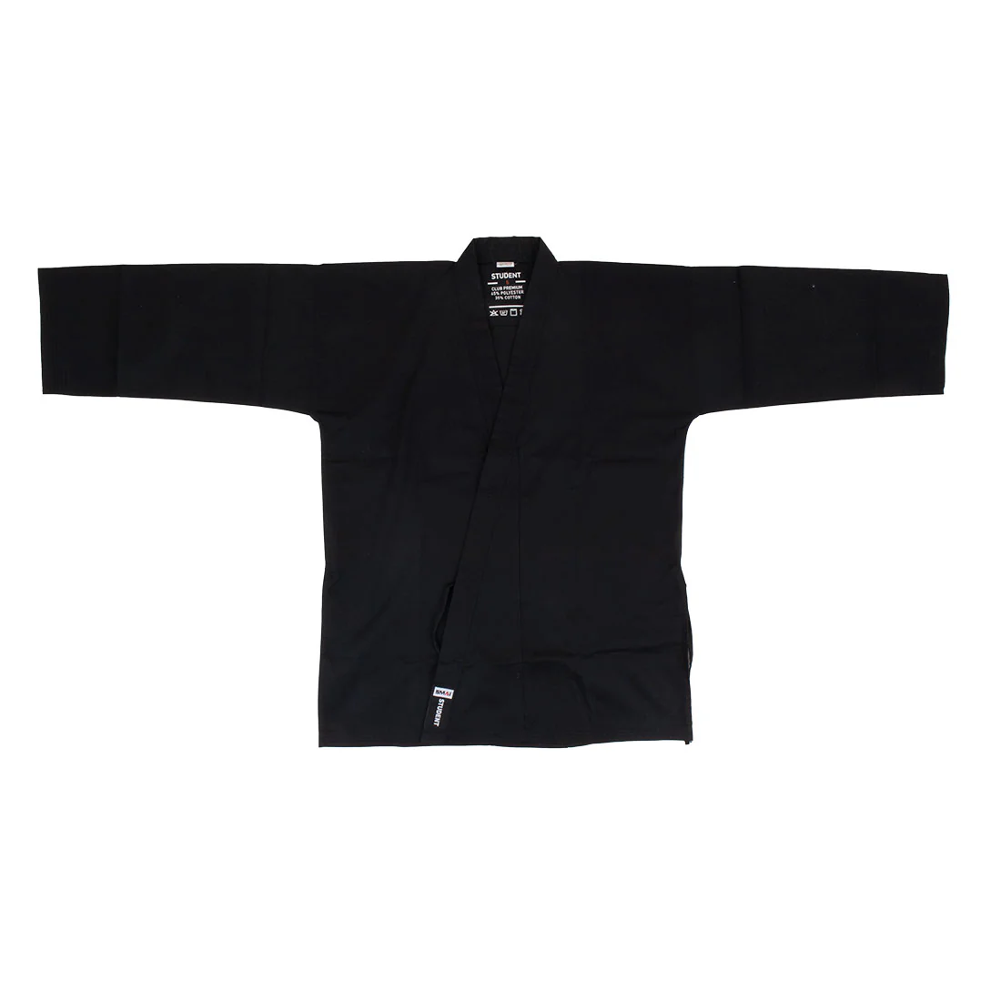 Karate Uniform - 8oz Student Gi (Black) - Image 4