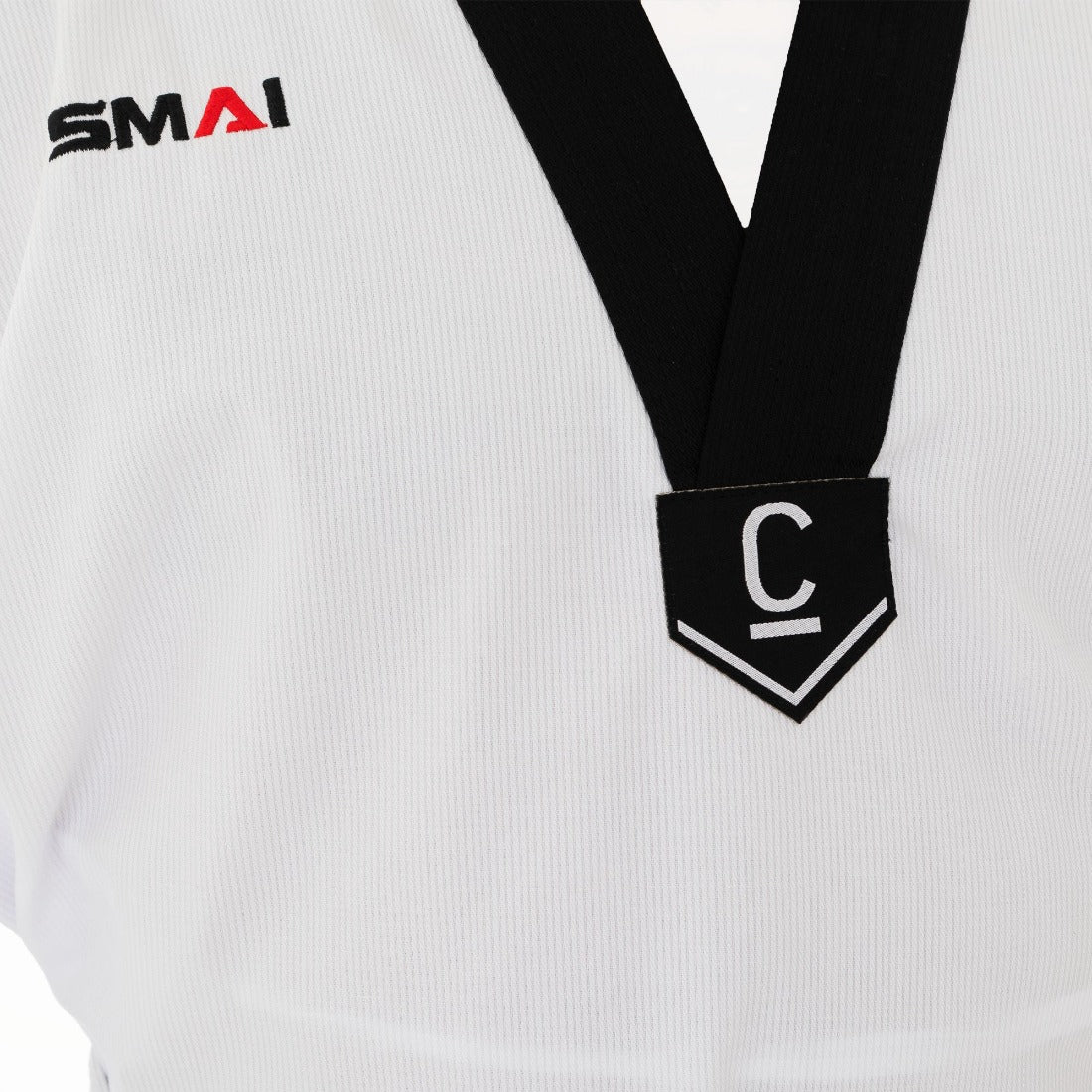 Taekwondo Uniform Classic - 8oz Ribbed Student Dobok (Black V-Neck) - Image 7