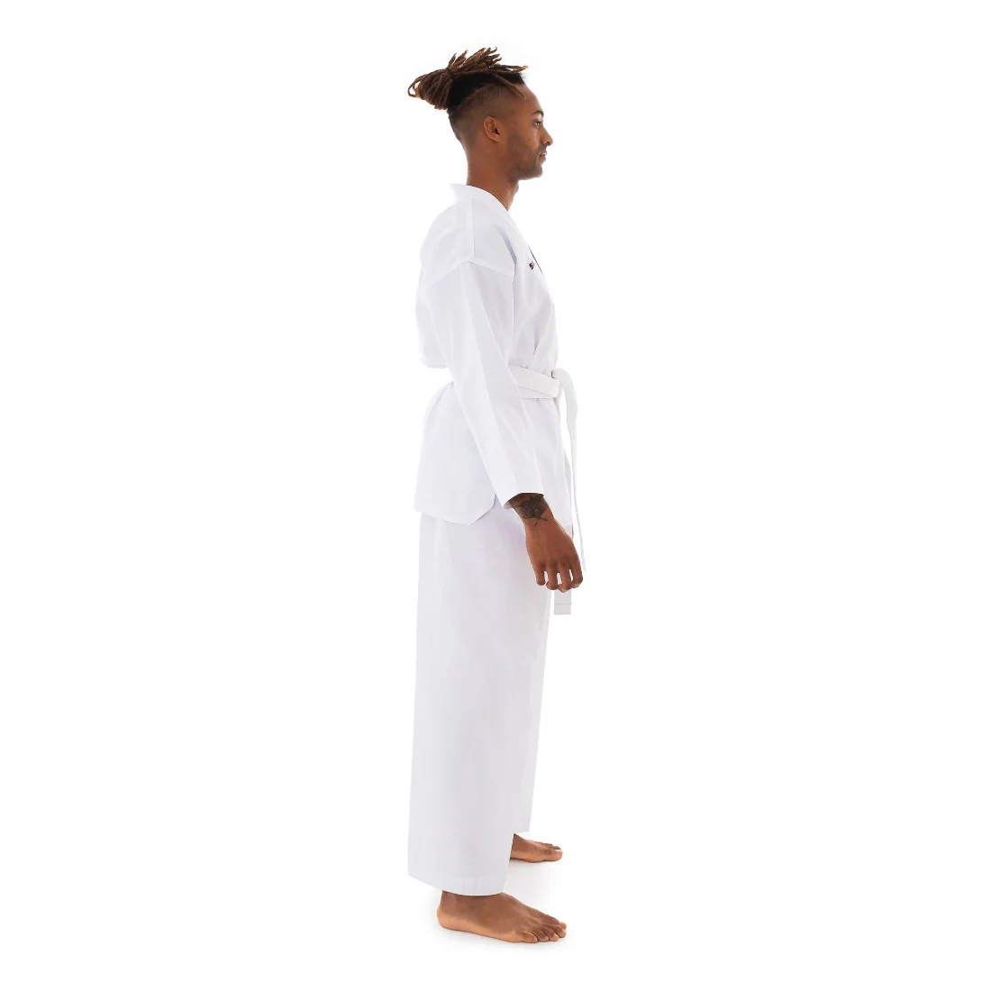 Taekwondo Uniform Classic - 8oz Ribbed Student Dobok (White V-Neck) - Image 3
