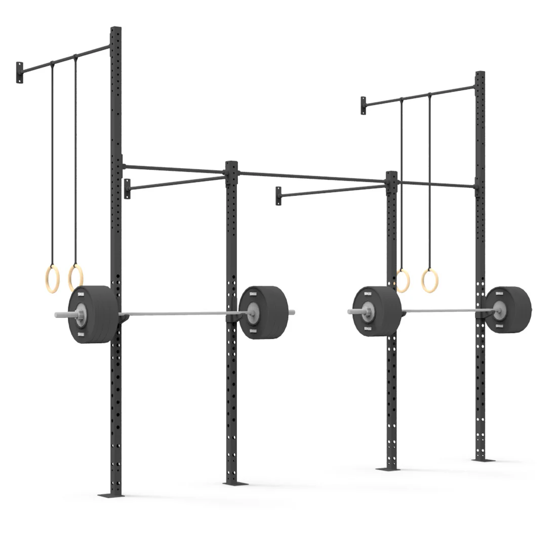 Wall Mounted Rig - 2 Squat Cell with Bridge - X-Frame - Image 8